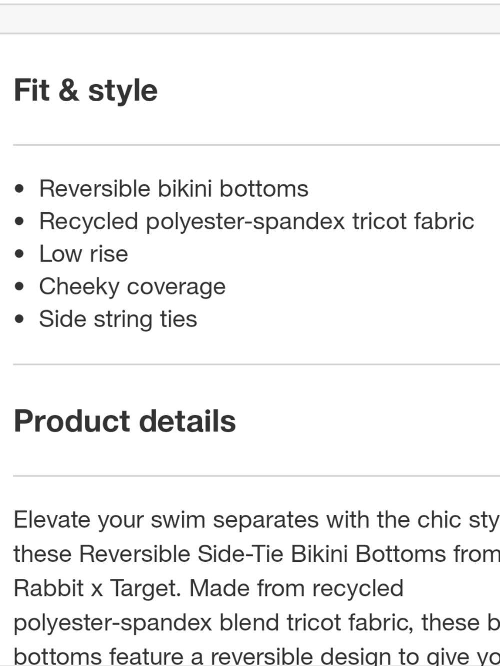 NWT Roller Rabbit x Target Collab Reversible Side-Tie Bikini Bottom - Picture 6 of 6